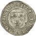 France, Charles VI, Blanc Guénar, Tournai, VF(30-35), Billon, Duplessy:377A