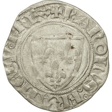 Coin, France, Charles VI, Blanc Guénar, Cremieu, VF(30-35), Billon