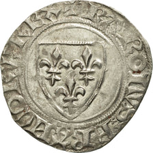Monnaie, France, Charles VI, Blanc Guénar, Sainte-Ménéhould, SUP, Billon