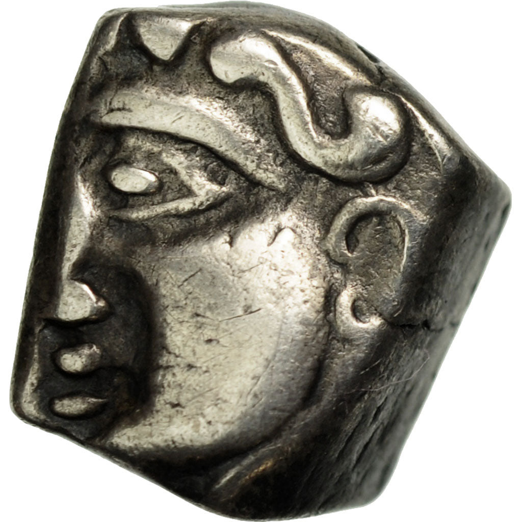 Petrocores / Nitiobroges, Drachm au style flamboyant, MBC, Plata