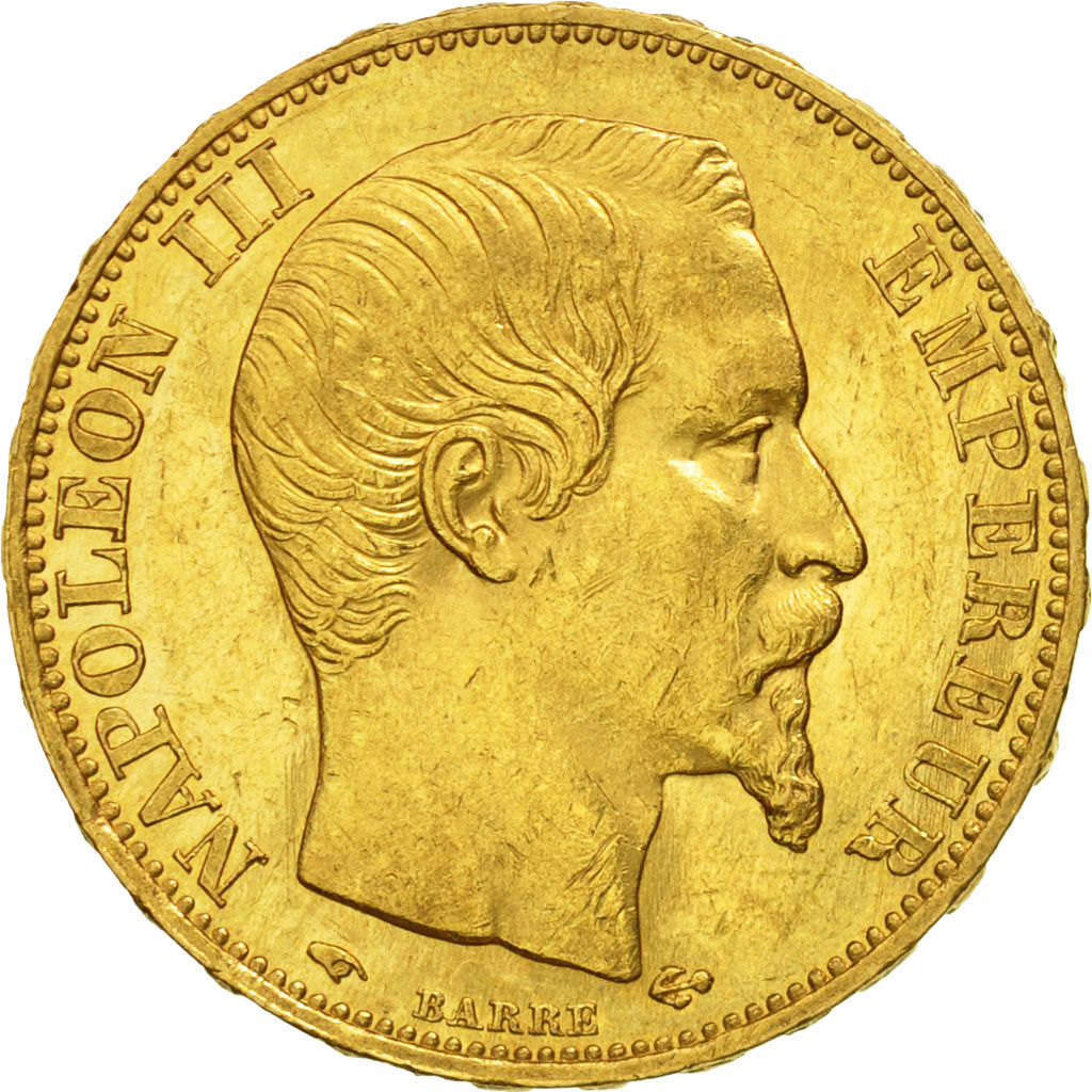 Coin, France, Napoleon III, Napoléon III, 20 Francs, 1859, Paris, AU(50-53)