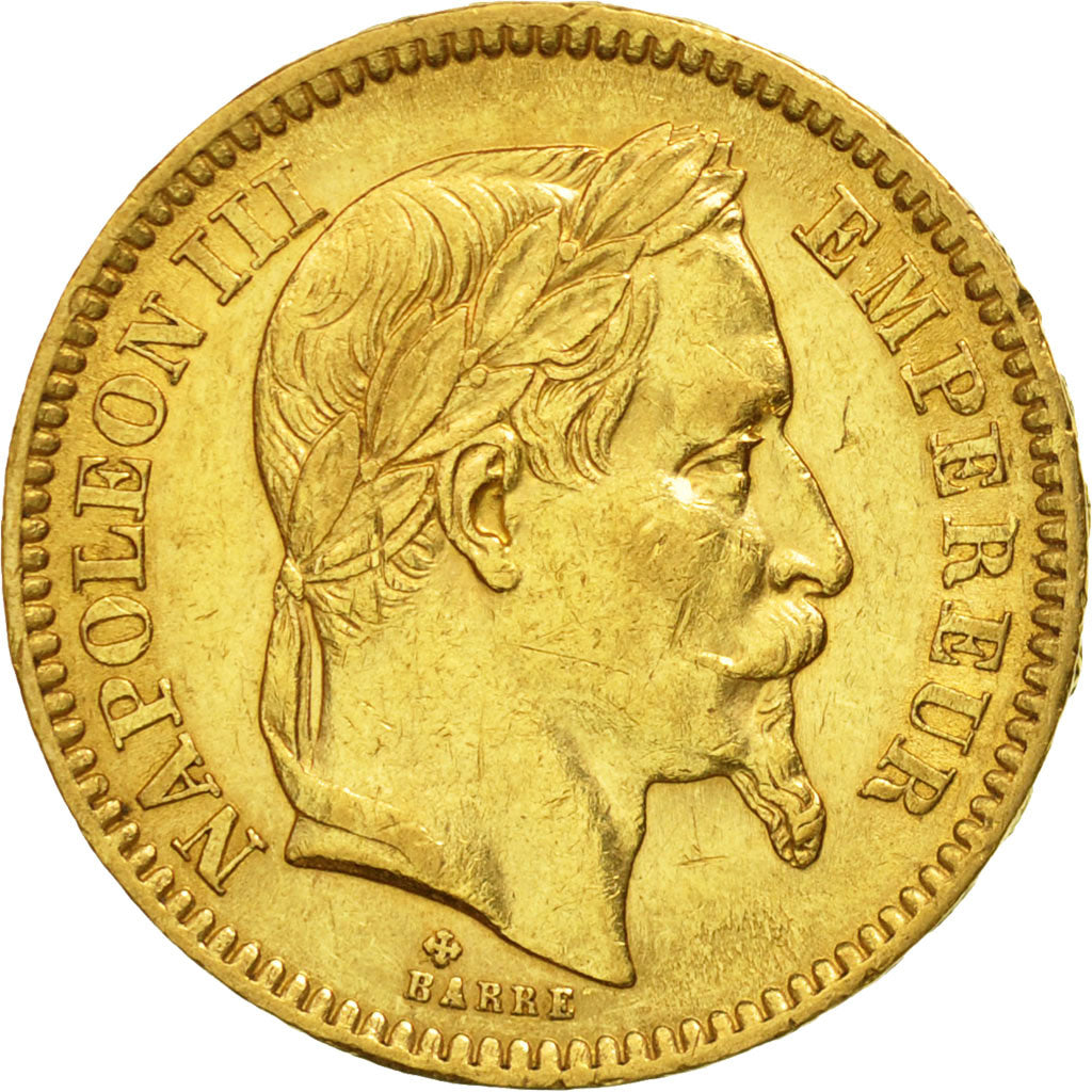 Moneda, Francia, Napoleon III, Napoléon III, 20 Francs, 1863, Strasbourg, MBC