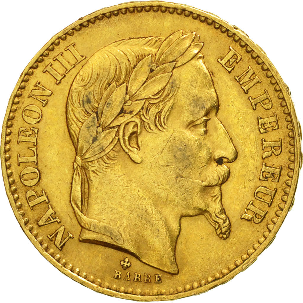 Münze, Frankreich, Napoleon III, Napoléon III, 20 Francs, 1866, Strasbourg