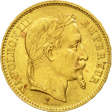 Monnaie, France, Napoleon III, Napoléon III, 20 Francs, 1868, Strasbourg, TTB+