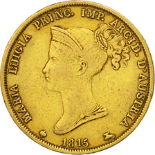 ITALIAN STATES, PARMA, Maria Luigia, 40 Lire, 1815, Parma, VF(30-35), Gold