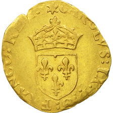 France, Charles IX, Ecu d'or au soleil, 15[--], Limoges, EF(40-45), Sombart:4904
