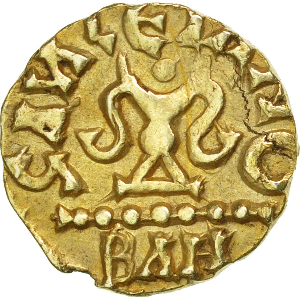 Monnaie, France, BANASSAC, Lozère, Triens, Sigebert Monétaire, SUP, Or