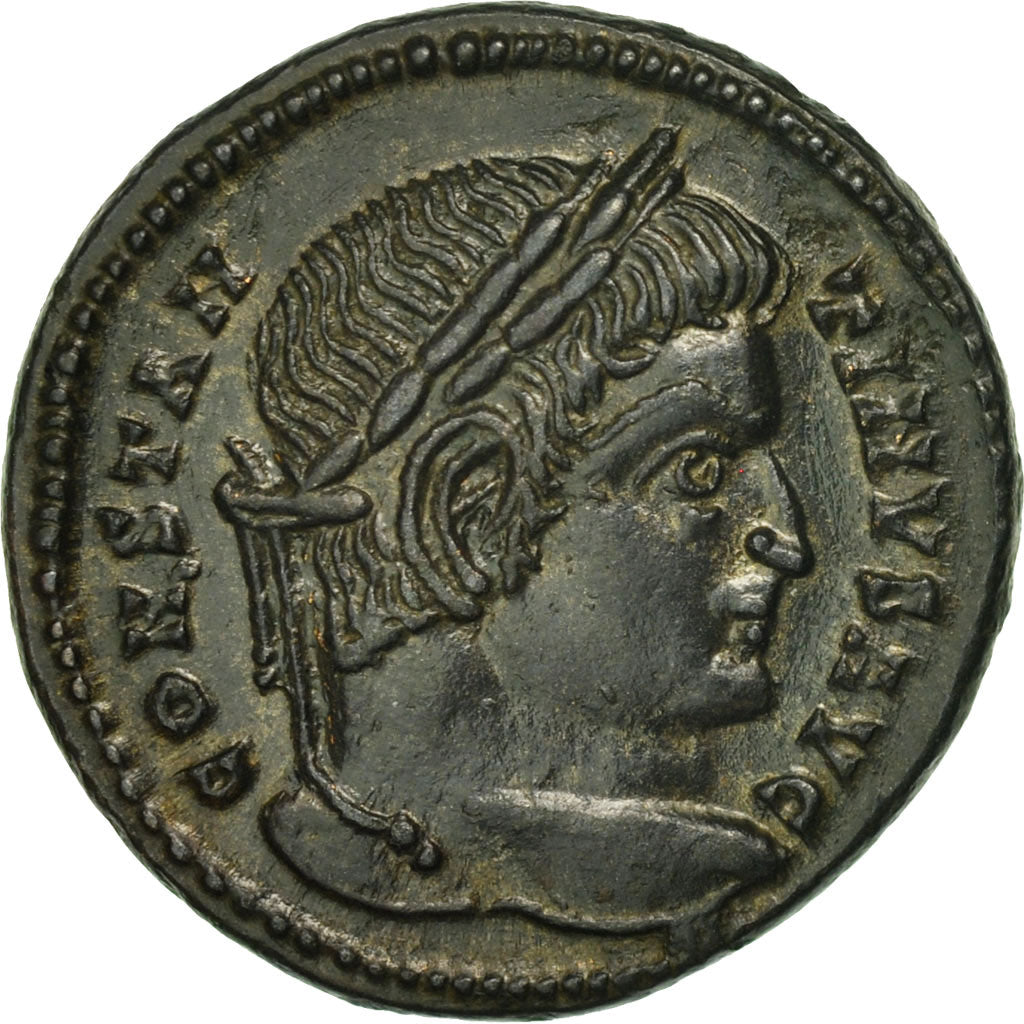 Constantine I, Follis, Lyons, MS(64), Bronze, RIC:225