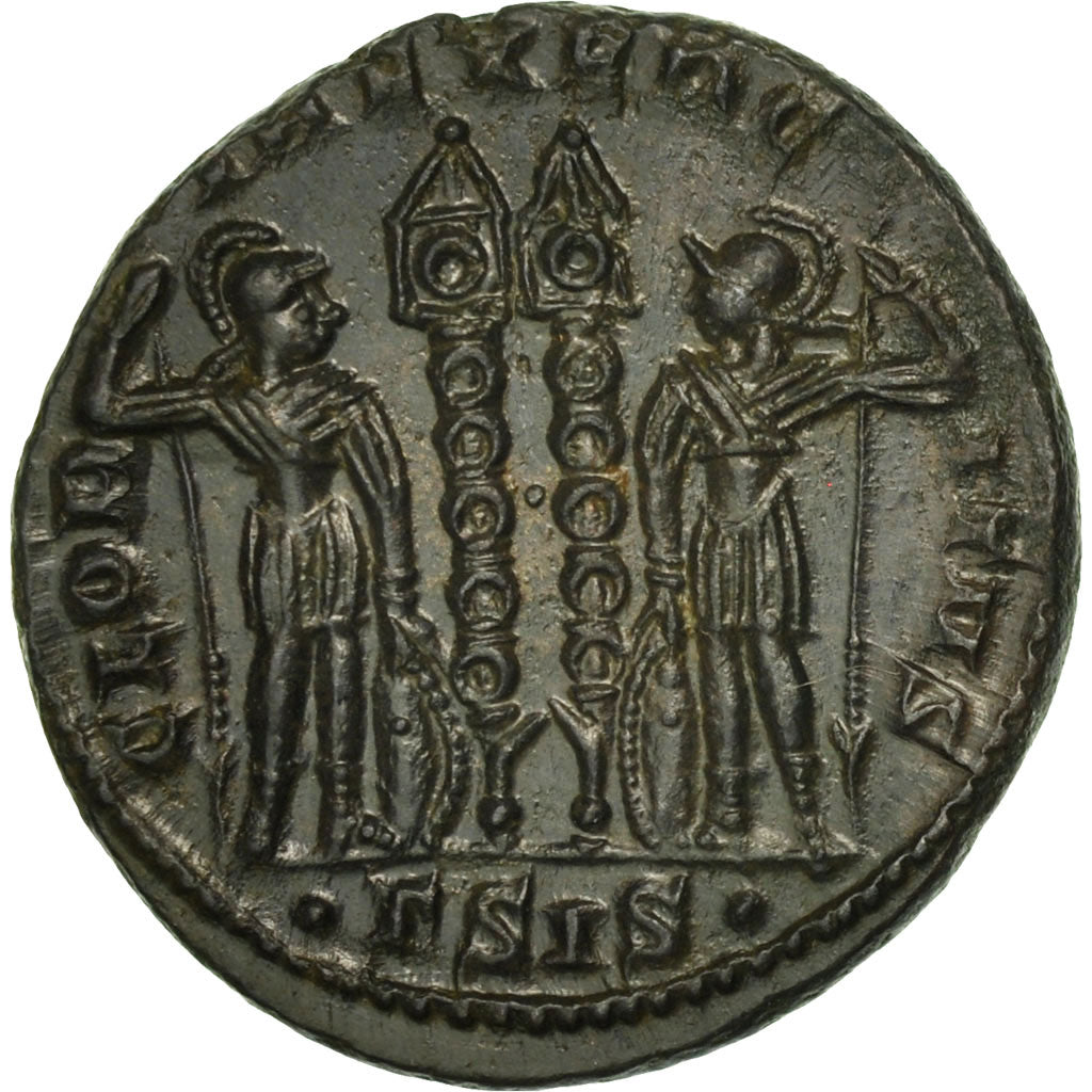Coin, Constantius II, Follis, Siscia, MS(63), Bronze, RIC:237