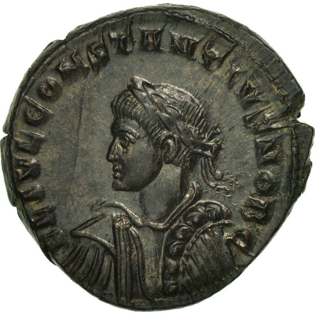 Constantius II, Follis, Trier, SPL, Bronzo, RIC:480P