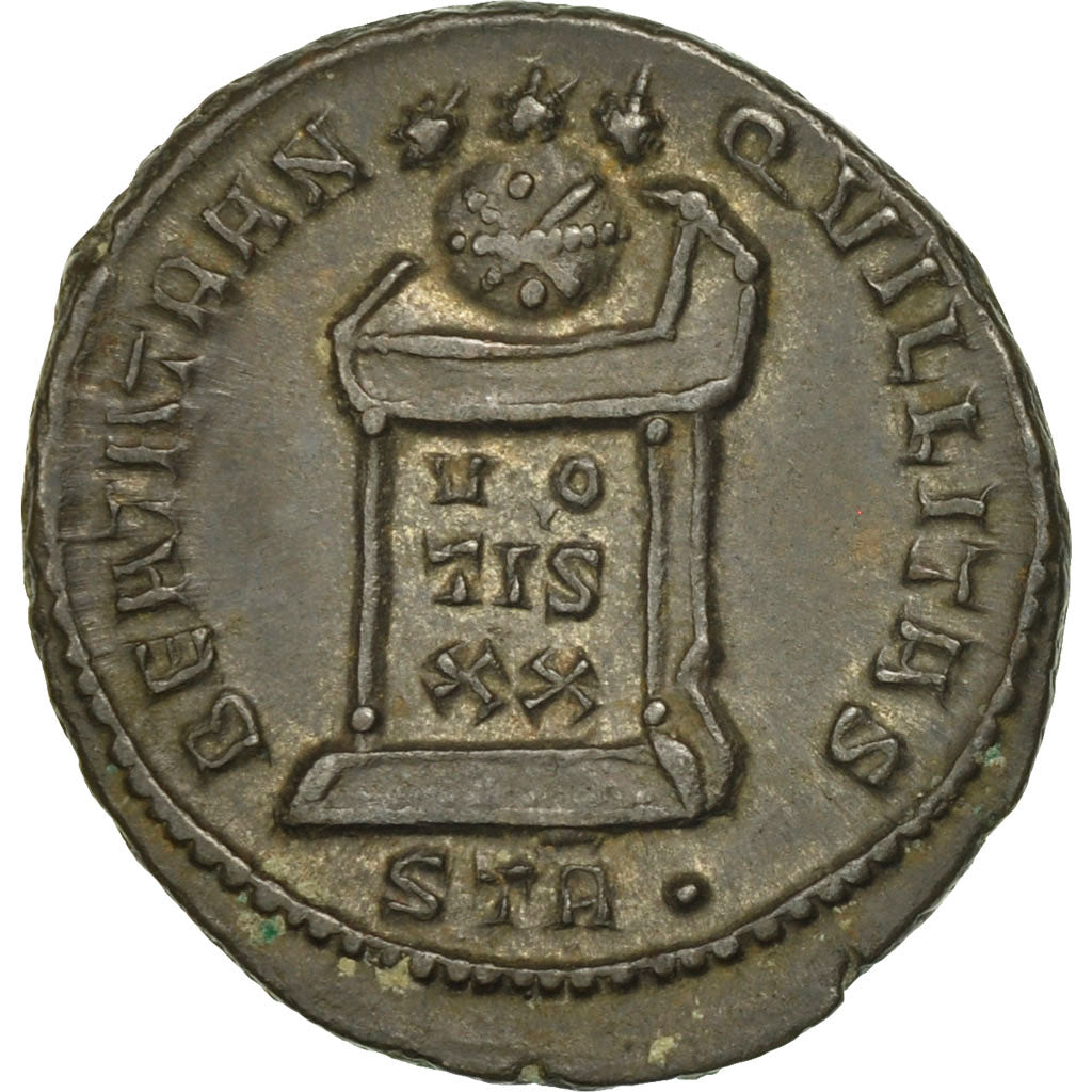 Coin, Crispus, Follis, Trier, MS(63), Bronze, RIC:347