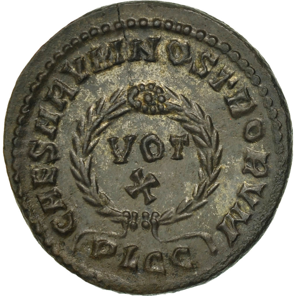 Moneta, Crispus, Follis, Lyons, SPL, Bronzo, RIC:215
