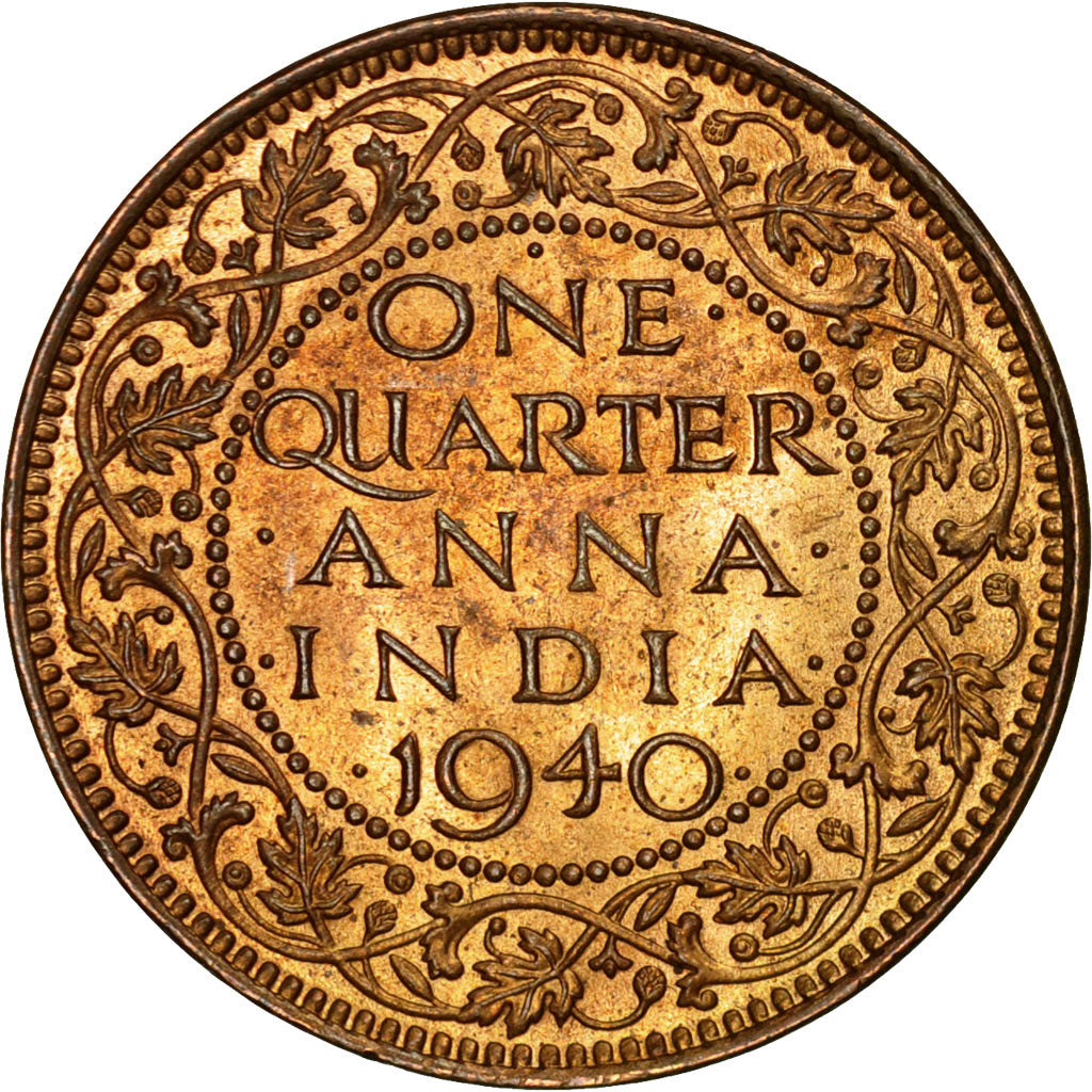 Monnaie, INDIA-BRITISH, George VI, 1/4 Anna, 1940, Bombay, FDC, Bronze, KM:530