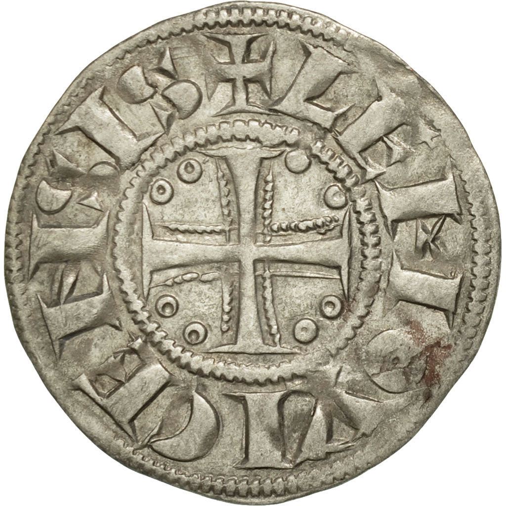 Abbaye de Saint-Martial de Limoges, Denarius, AU(55-58), Silver, Boudeau:392