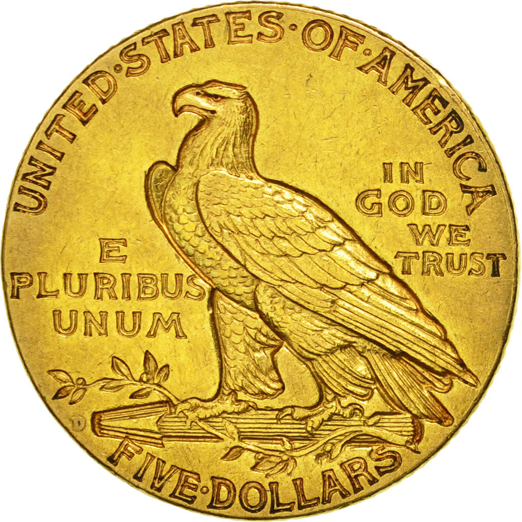 United States, Indian Head, $5, 1909, Denver, AU(50-53), Gold, KM:129