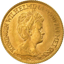 Moneta, Paesi Bassi, Wilhelmina I, 10 Gulden, 1917, FDC, Oro, KM:149