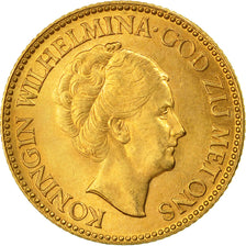 Moneda, Países Bajos, Wilhelmina I, 10 Gulden, 1933, FDC, Oro, KM:162