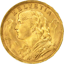 Coin, Switzerland, 20 Francs, 1930, Bern, MS(64), Gold, KM:35.1