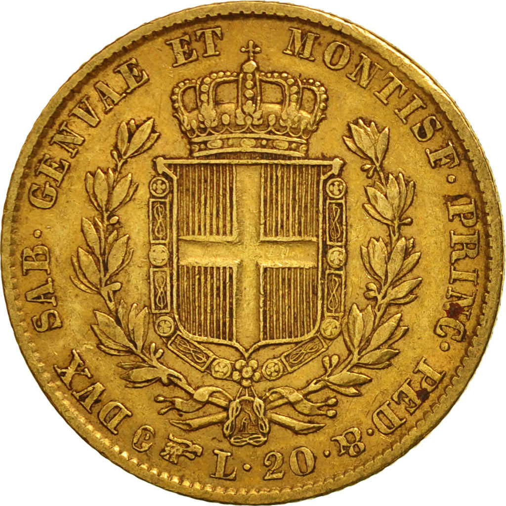 Coin, ITALIAN STATES, SARDINIA, Carlo Alberto, 20 Lire, 1849, Torino, EF(40-45)