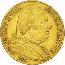 Coin, France, Louis XVIII, Louis XVIII, 20 Francs, 1815, Paris, EF(40-45), Gold