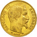 Francia, Napoleon III, 20 Francs, 1857, Paris, EBC, Oro, KM:781.1