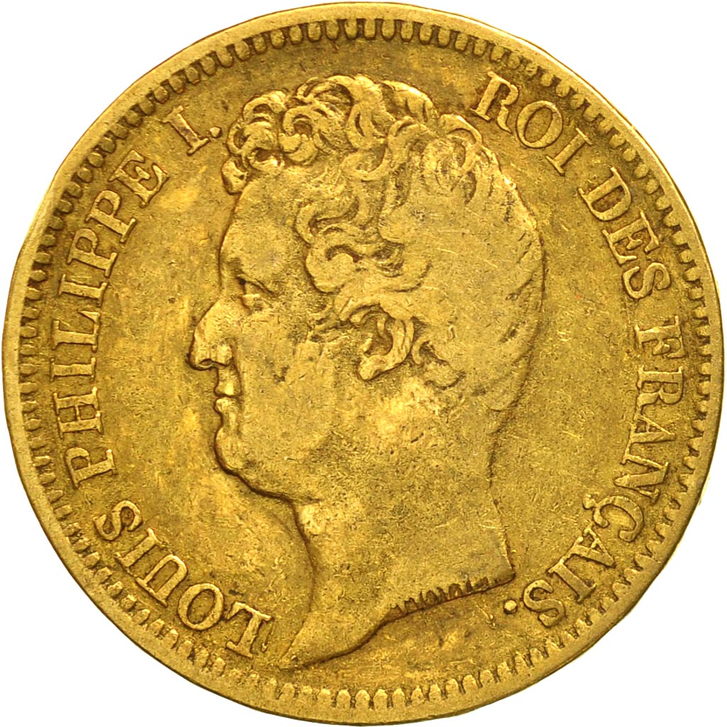 Moneda, Francia, Louis-Philippe, 20 Francs, 1831, Paris, BC+, Oro, KM:739.1