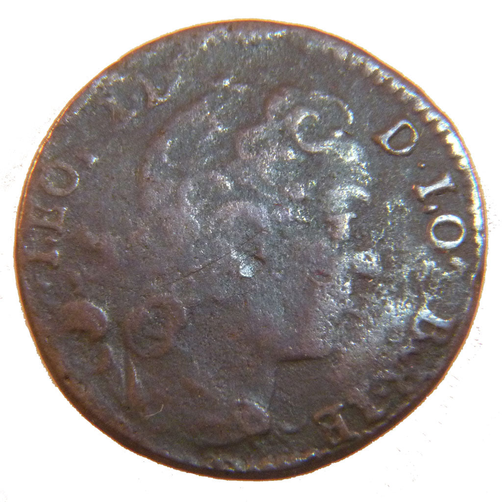 FRANCE, Liard de Lorraine, 1727, VF(30-35), Copper, Boudeau #1594, 2.10