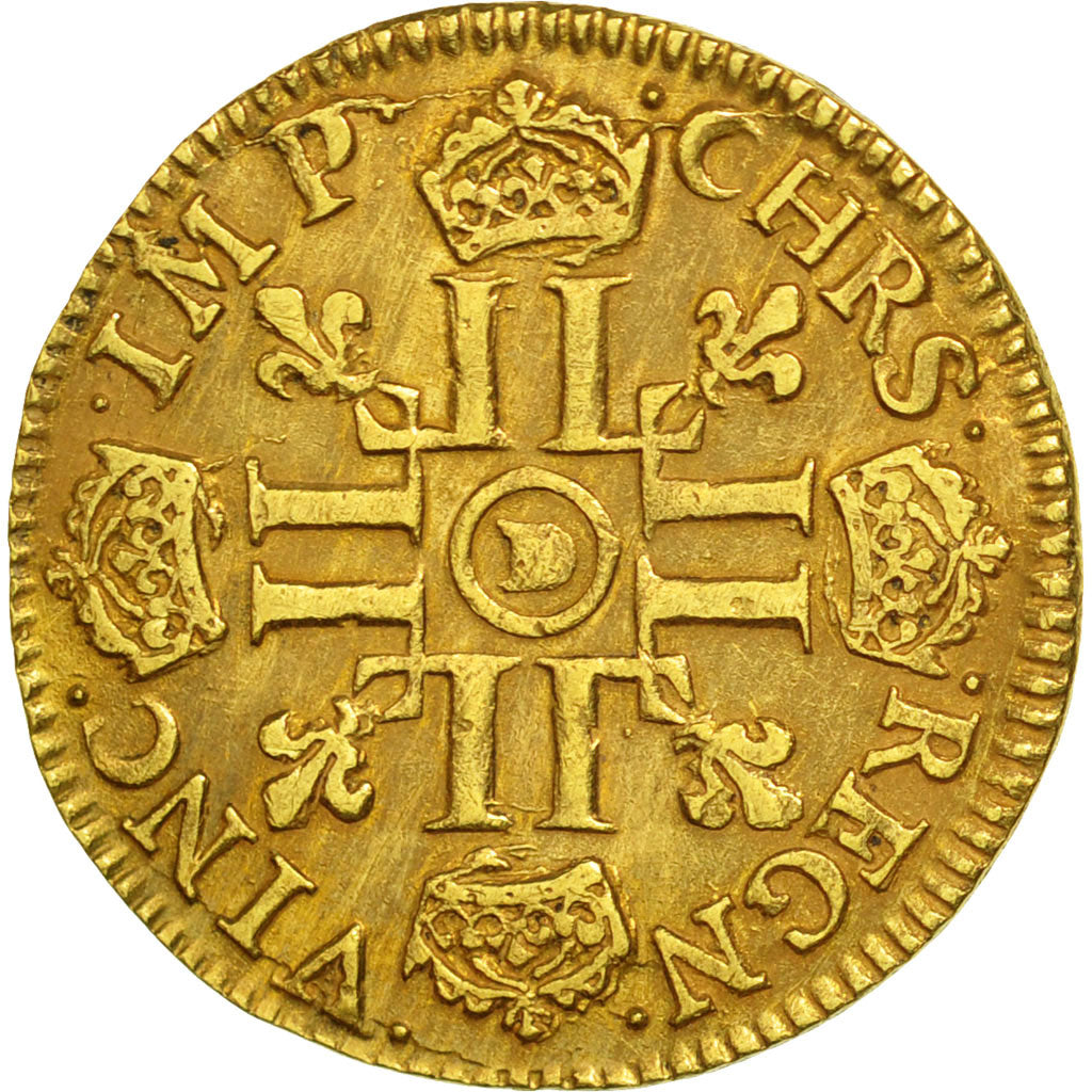 Münze, Frankreich, Louis XIV, Louis d'or à la mèche courte, Louis d'Or, 1652