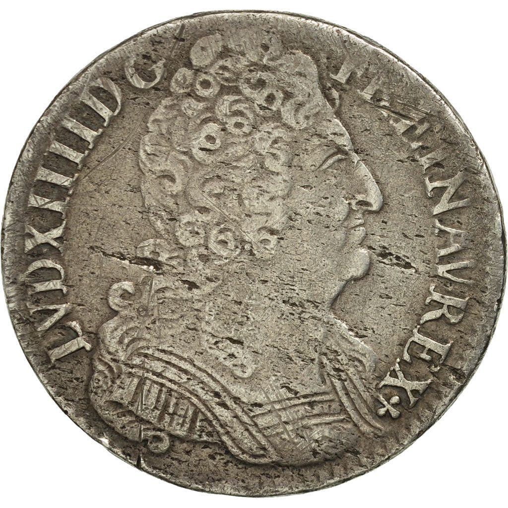 Monnaie, France, Louis XIV, 44 Sols de Strasbourg, 1/2 ECU, 44 Sols, 1714
