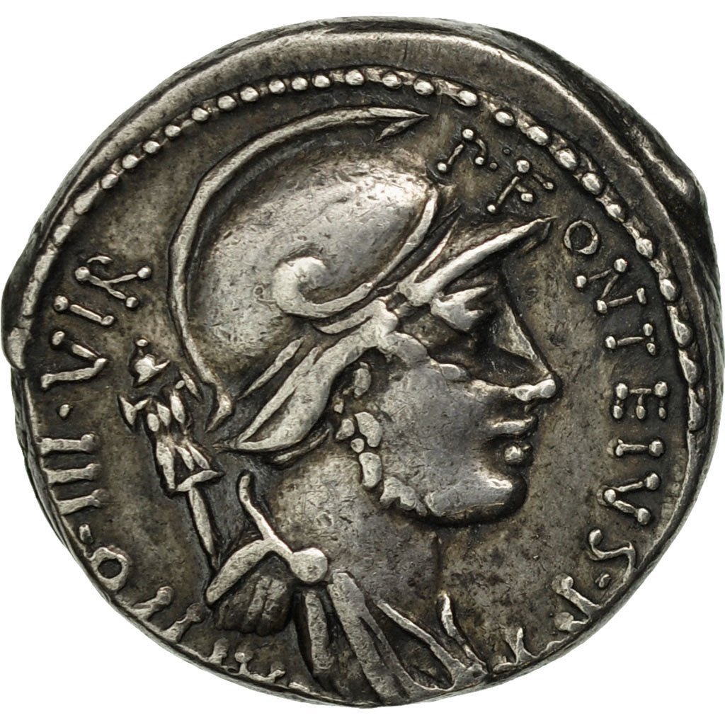 Coin, Fonteia, Denarius, Rome, AU(50-53), Silver, Crawford:429/1