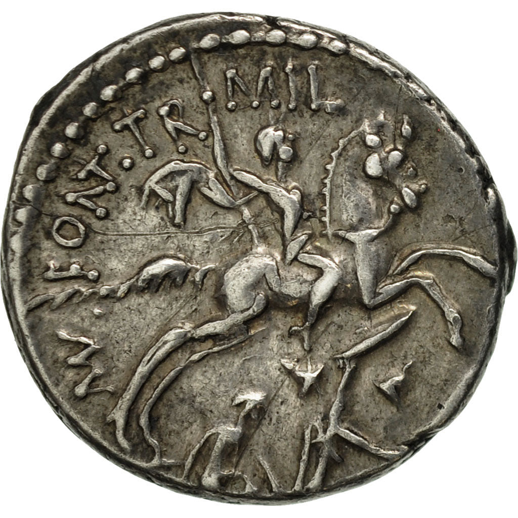 Coin, Fonteia, Denarius, Rome, AU(50-53), Silver, Crawford:429/1