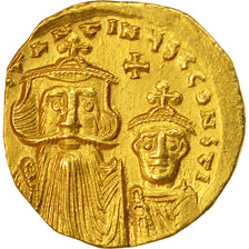 Constans II and Constantine IV, Solidus, Constantinople, EBC, Oro