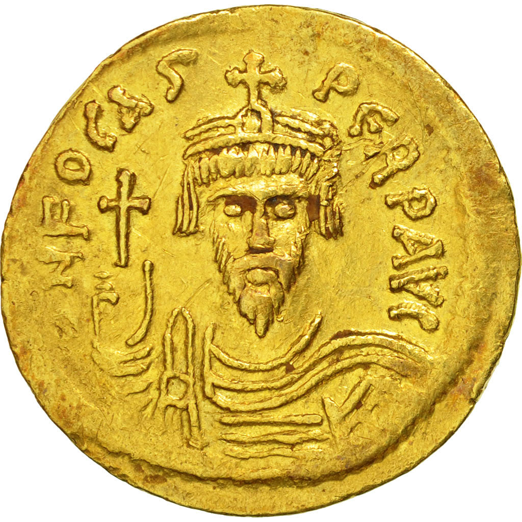 Coin, Phocas 602-610, Solidus, Constantinople, AU(50-53), Gold, Sear:618