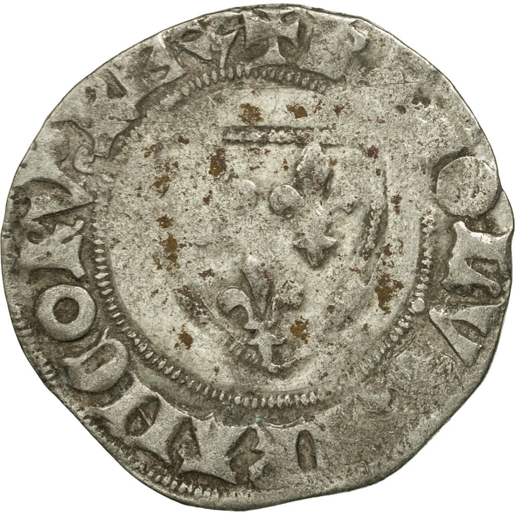 Francia, Charles VI, Blanc Guénar, Tours, MB, Biglione, Duplessy:377A
