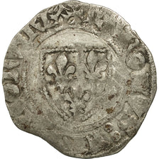 Monnaie, France, Charles VI, Blanc Guénar, Tours, TB+, Billon, Duplessy:377A