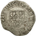Moneda, Francia, Charles VI, Blanc Guénar, Tours, BC+, Vellón, Duplessy:377A