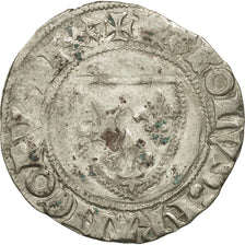 France, Charles VI, Blanc Guénar, Tours, VF(30-35), Billon, Duplessy:377A