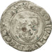France, Charles VI, Blanc Guénar, Tours, TB+, Billon, Duplessy:377A