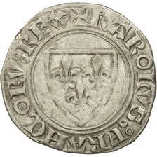 France, Charles VI, Blanc Guénar, Mâcon, EF(40-45), Billon, Duplessy:377A