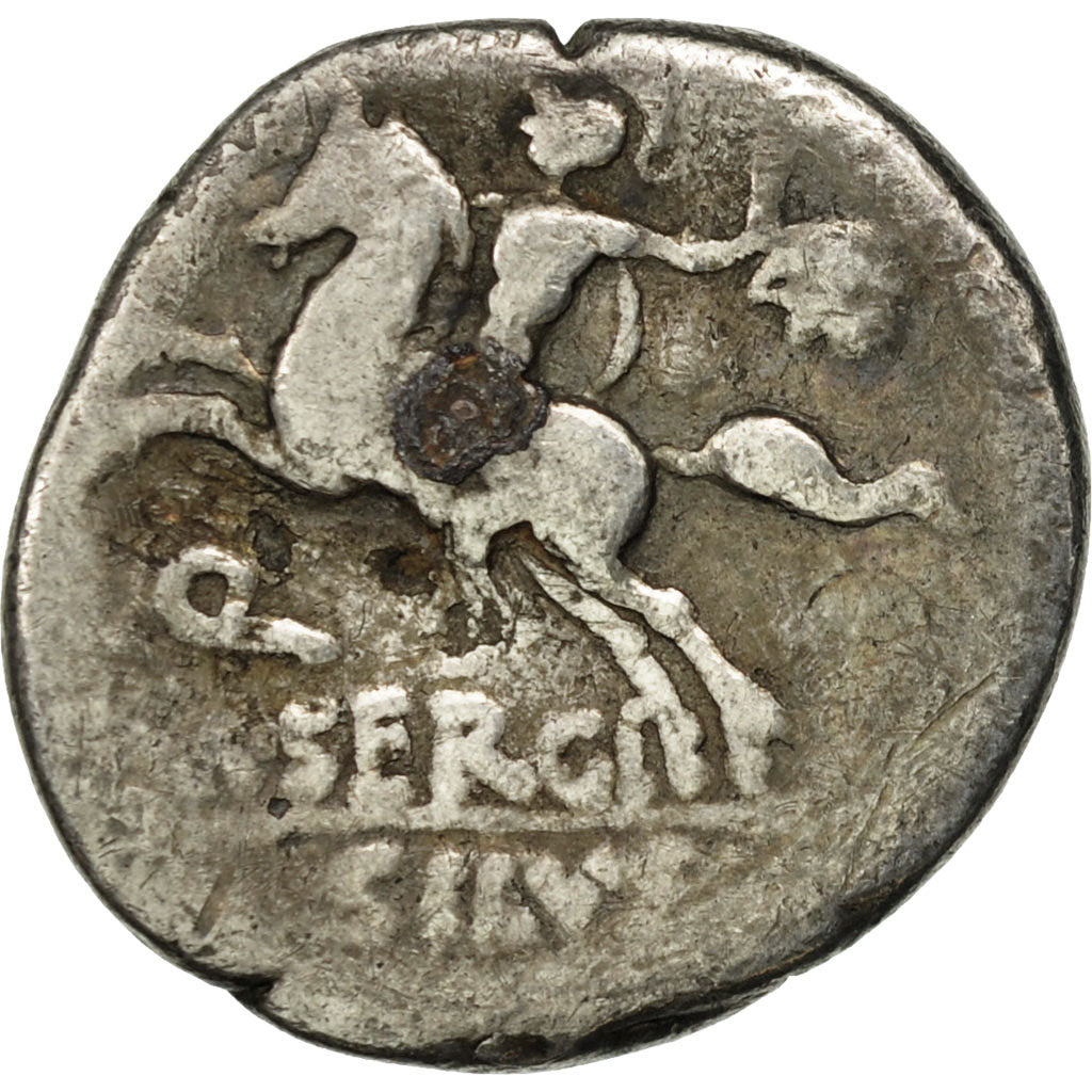 Coin, Sergia, Denarius, Rome, VF(20-25), Silver, Crawford:286/1