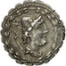 Coin, Aurelia, Denarius Serratus, Rome, EF(40-45), Silver, Crawford:394/1b