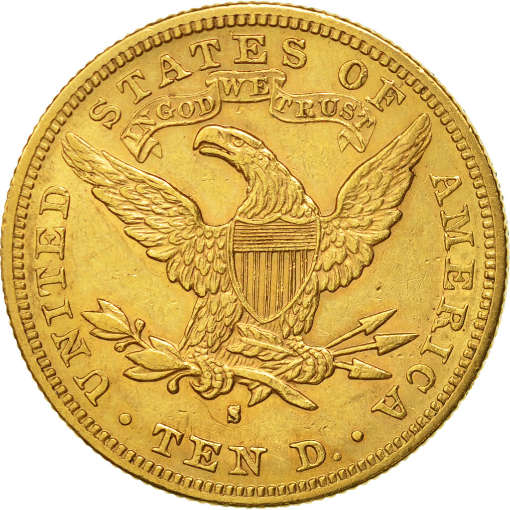 Coin, United States, Coronet Head, $10, Eagle, 1888, U.S. Mint, San Francisco