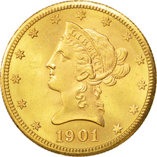 États-Unis, Coronet Head, $10, Eagle, 1901, San Francisco, PCGS MS64