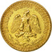 México, 2 Pesos, 1945, Mexico City, MBC, Oro, KM:461