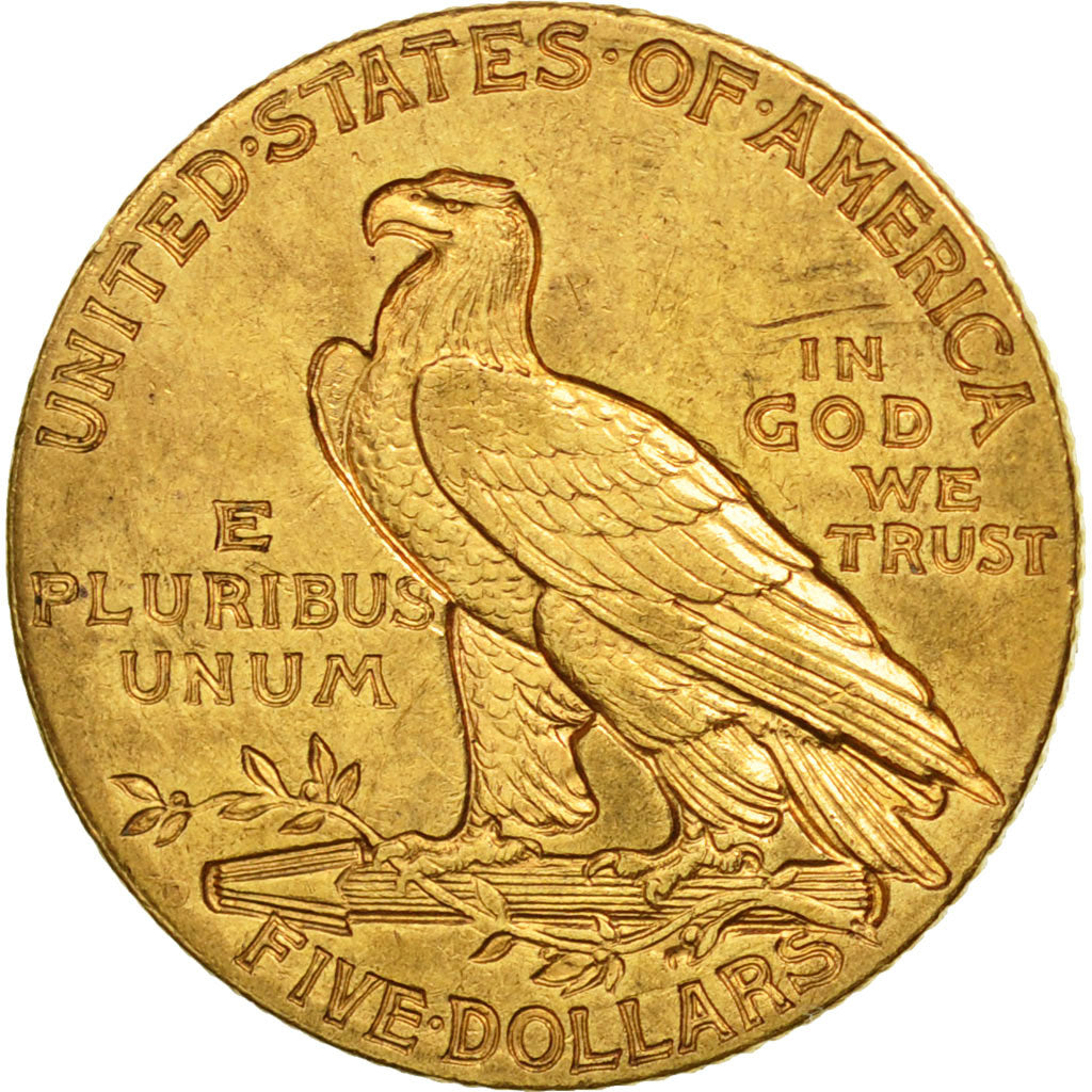 United States, Indian Head, $5, 1909, Denver, EF(40-45), Gold, KM:129