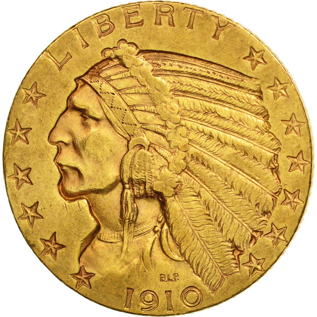 Vereinigte Staaten, Indian Head, $5, 1910, San Francisco, SS+, Gold, KM 129