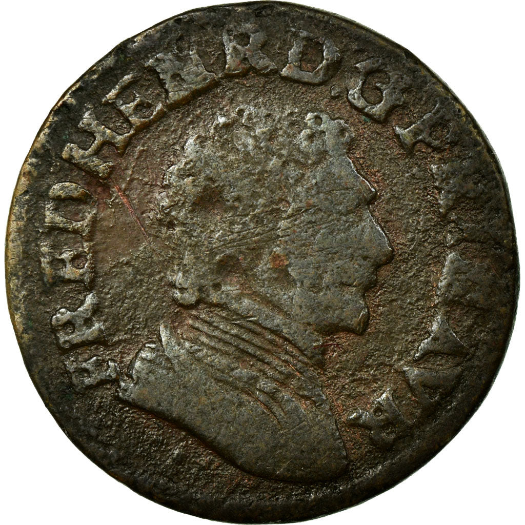 Monnaie, FRENCH STATES, ORANGE, Frederick Henry, Double Tournois, 1640, TB+
