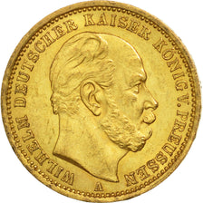 Moneda, Estados alemanes, PRUSSIA, Wilhelm I, 20 Mark, 1875, Berlin, EBC+, Oro