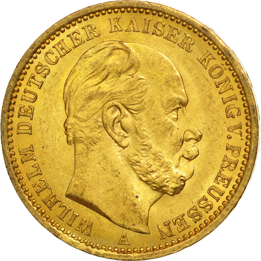 German States, PRUSSIA, Wilhelm I, 20 Mark, 1875, Berlin, MS(63), Gold, KM:505