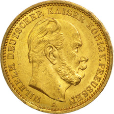 German States, PRUSSIA, Wilhelm I, 20 Mark, 1875, Berlin, MS(63), Gold, KM:505